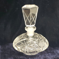 Vintage  Large Cut Glass Perfume Bottle Made in West Germany EUC picture