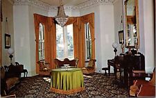 Aurora IN Hillforest Mansion Family Sitting Room Interior Indiana Postcard A525 picture