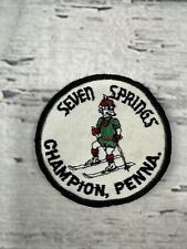 SEVEN SPRINGS Champion PA Ski Patch Vtg 1970s RARE 3
