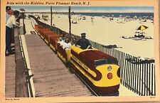 Point Pleasant Beach Train Jenkinsons Kiddie Train New Jersey Postcard c1950 picture