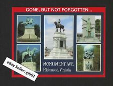 CONFEDERATE STATUES - MONUMENT AVE - RICHMOND, VA - GONE BUT NOT FORGOTTEN picture
