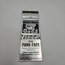 Vintage Matchcover The Park Cafe Arlington California Restaurant picture