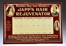 Antique c1908 Japp's Hair Dye Rejuvenator Salon Barber Shop Advertising Sign #1 picture