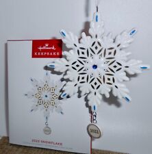 Hallmark Keepsake Christmas Ornament 2022 SNOWFLAKE Annual Porcelain H63 picture