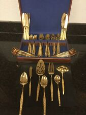VINTAGE VIP GOLD PLATED FLATWARE 100 PIECES picture