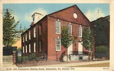 1943 Postcard Old Presbyterian Meeting House Alexandria Virginia Linen color picture