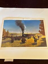 Union Pacific Print by Fogg Vintage train locomotive buffalo indians picture