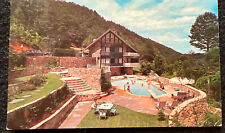 Vintage Chalet Motel AAA Gatlinburg TN 1961 Antique Postcard Pool Mountain Side picture