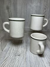 Set of 3 Vintage VICTOR 6oz Chunky Striped RESTAURANT WARE Diner Coffee Mugs picture