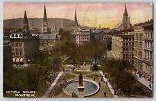 Postcard Victoria Square Montreal Canada 1907 picture
