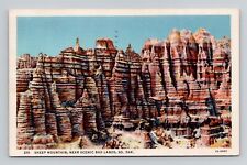 Postcard Sheep Mountain Bad Lands South Dakota SD, Vintage Linen L12 picture