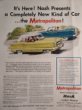 1954 Holiday Original Art Ad Advertisement NASH METROPOLITAN A New Kind of Car picture
