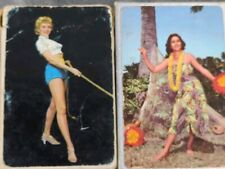 Vintage Hawaiian Hula Girl Souvenir & Alf Cooke Limited Pin-up Playing Cards  picture