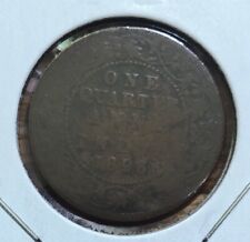 1896 India British 1/4 ANNA Copper COIN -25.5mm -Victoria-KM#486 picture