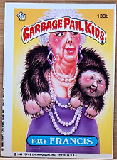 1987 TOPPS GARBAGE PAIL KIDS FOXY FRANCIS 133B CARD CUT ERROR DOUBLE COPYWRIGHT picture