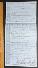 Michigan Central Railroad Co 1861 Uncut Sheet - Stock Document Signed Autographs picture