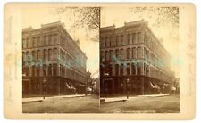 Troy NY - TIMES BUILDING - c1870s Large Mount Stereoview picture