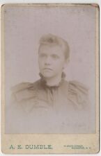 1893 CABINET CARD A.E. DUNKLE GORGEOUS YOUNG LADY IN DRESS ROCHESTER NEW YORK picture