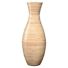 Handcrafted 20 In Tall Natural Bamboo Vase Decorative Classic Floor Vase picture