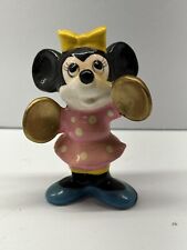Vintage Minnie Mouse With Cymbals Figurine Japan Walt Disney Productions picture