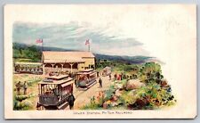 Mt Tom Railroad Lower Station Holyoke MA C1900 Private Mailing Card Postcard M6 picture