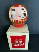Roly Poly Red Daruma Doll Good Luck Fortune Made in Japan 3.5 Inch picture