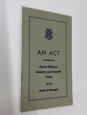 An Act Peace Officers' Annuity & Benefit Fund State of Georgia in 1956 Booklet picture