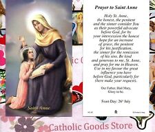 Saint Anne with Mary with Prayer to St. Anne  - Paperstock Holy Card picture