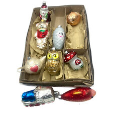Kurt Adler Early Years Collection Glass Christmas Ornaments Mushroom Owl Train picture