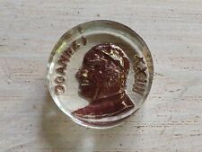 Vintage 1960s Mid-Century POPE JOANNES Johannes XXIII Glass PAPERWEIGHT picture
