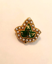 Vintage Alpha Kappa Alpha AKA Sorority Pin/Badge w/Seed Pearls***FREE SHIPPING** picture