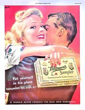 Original 1942 Whitman's Chocolate Ad: Put yourself in his place, remember her picture