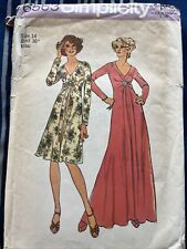 Vintage 1974 Short and Long Dress Sewing Pattern Simplicity 6563 Size 14 Bust 36 picture