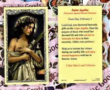 Saint. Agatha - Prayer to St. Agatha - Laminated Holy Card 800-1341 picture
