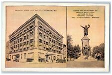 Frederick MD Postcard Francis Scott Key Hotel Building Grave Monument c1930's picture