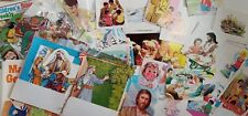 VTG 70's Lot Of Toddler Childrens Church Teaching Cut Outs And Take Home Cards  picture