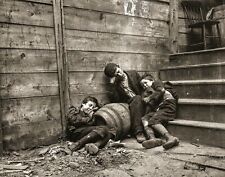 1888 HOMELESS CHILDREN ON NEW YORK STREETS Photo  (179-s) picture
