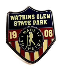 Watkins Glen State Park 1906 Shield Hiking Pin Souvenir NY Village Waterfalls... picture