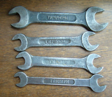 4 x VINTAGE CLASSIC TRIUMPH MOTORCYCLE TOOL KIT SPANNERS / WRENCHES picture