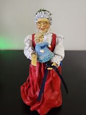 Clothtique Possible Dreams Mrs Claus Holding Doll Figurine 1988 picture