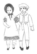 Ella Pattern Meredith and Jeremy 8 1/2 inch Cloth Dolls COPY picture