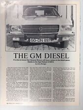 GENERAL28 Article GM The GM DIESEL Opel Rekord 2100 D Mar 1974 3 page picture