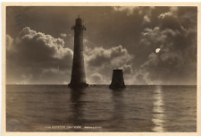 Hudson Series. UK, Eddystone Lighthouse (at moonlight) Vintage Albumen Print. picture