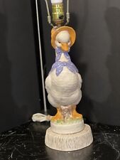 Vintage Ceramic Mother Goose Tabletop Lamp Bedroom Nursery Pottery picture