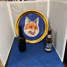 Vintage Fox Head Beer Tray (13 In) and 2 Bottles picture