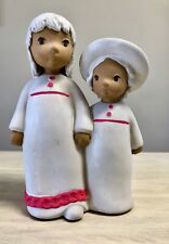 Vintage Elaine Carlock Sculpted Clay Sisters Statue Limited Edition Retired 1970 picture