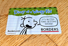 Vintage 2008 BORDERS - DIARY OF A WIMPY KID Gift Card (NO VALUE) Collectible picture