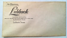 Antique Envelope Letterhead Hotel Lubbock Texas c1920s picture