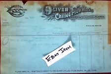 1916 Dallas Texas Oliver Chilled Plow Works billhead James Oliver plow trademark picture