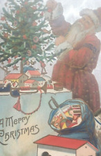 Old World Santa Claus 1900s Bag Full of Toys Trimming the Christmas Tree picture